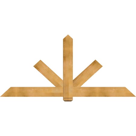 Ekena Millwork Kennewick Rough Sawn Timber Gable Bracket, Western Red Cedar, 84"W x 38"H x 2"D x 6"F, 11/12 Pitch GBW084X38X0206KEN00RWR